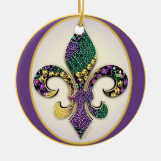Lilien-Karnevalperlen Keramik Ornament