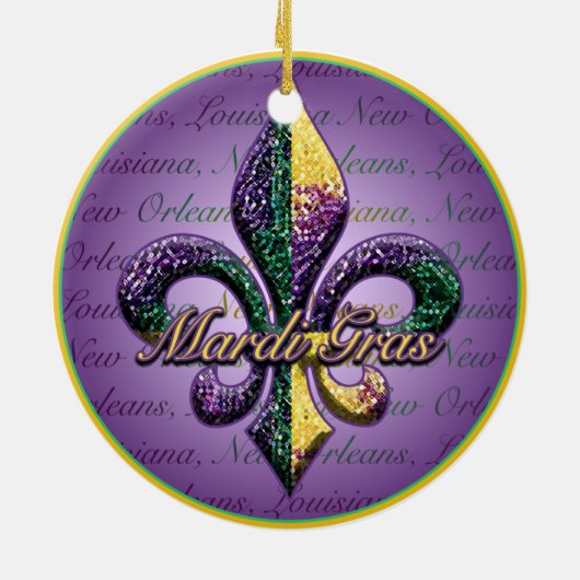 Lilien-Karnevalperlen Keramikornament (Hinten)