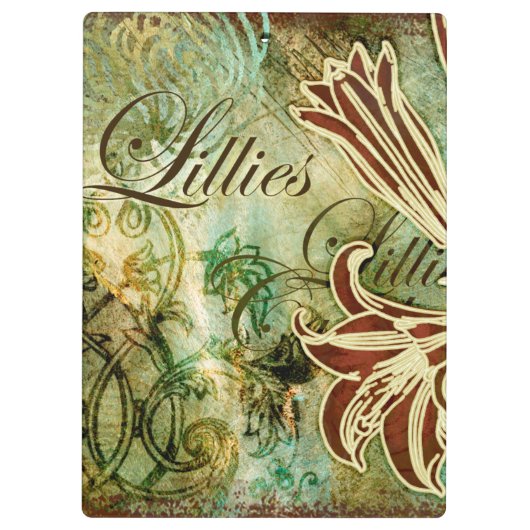 Lilien Klemmbrett (Rückseite)