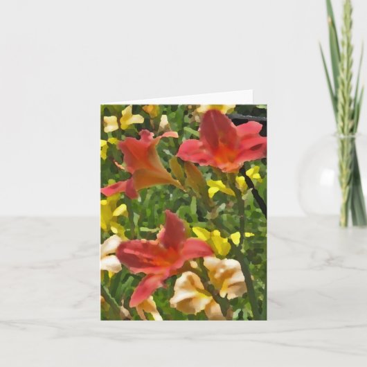 Lilien-Kunst Notecards Karte (Vorderseite)