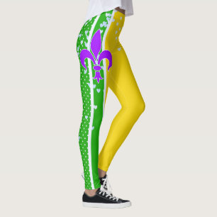 Lilien-lila Grün des Karneval-Karnevals-  Leggings