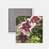 Lilien Magnet (Vorderseite/Rückseite)