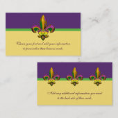 Lilien-Maske Visitenkarte (Vorne/Hinten)