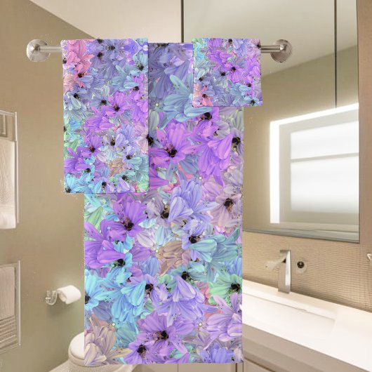 Lilien mit Bienen Badhandtuch Set