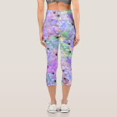 Lilien mit Bienen Capri Leggings (Rückseite)