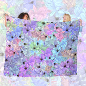 Lilien mit Bienen Fleecedecke