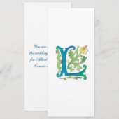 Lilien-Monogramm Einladung (Vorne/Hinten)