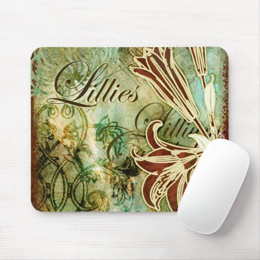 Lilien Mousepad (Mit Mouse)