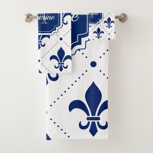 Lilien-Muster Badhandtuch Set (Insitu)