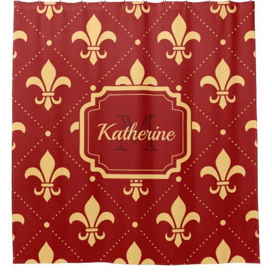 Lilien-Muster Duschvorhang (Vorderseite)