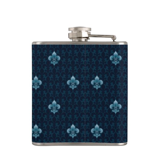 Lilien-Muster Flachmann (Rückseite)