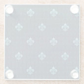 Lilien-Muster Glasuntersetzer (Rückseite)