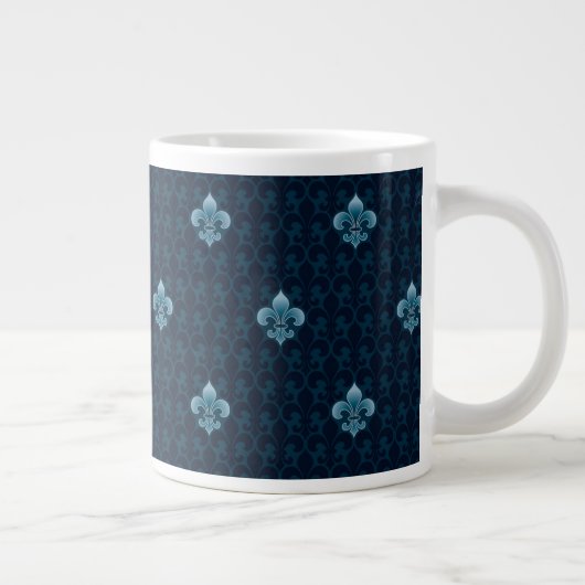 Lilien-Muster Jumbo-Tasse (Rechts)