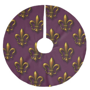 Lilien-Muster Polyester Weihnachtsbaumdecke