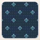 Lilien-Muster Rechteckiger Pappuntersetzer (Vorderseite)