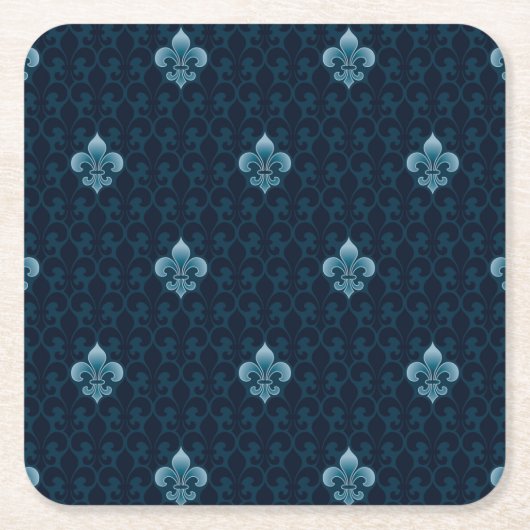 Lilien-Muster Rechteckiger Pappuntersetzer (Vorderseite)