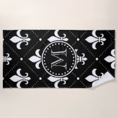 Lilien-Muster Strandtuch (Vorderseite)