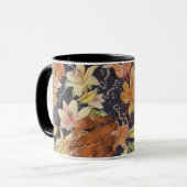 Lilien Orange, Gelb, Weiß Tasse (Vorderseite Links)