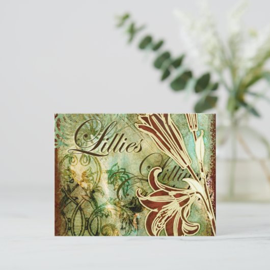 Lilien Postkarte (Stehend Vorderseite)