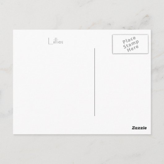 Lilien Postkarte (Rückseite)