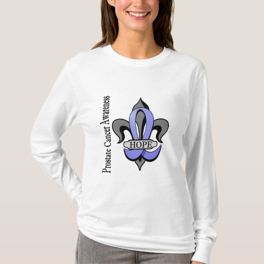 Lilien-Prostatakrebs-Hoffnung T-Shirt (Vorderseite)