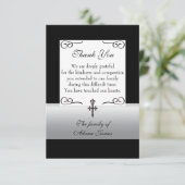 Lilien-QuerBeileid danken Ihnen zu kardieren Dankeskarte (Stehend Vorderseite)