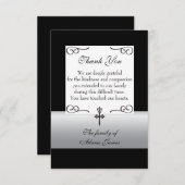 Lilien-QuerBeileid danken Ihnen zu kardieren Dankeskarte (Vorne/Hinten)