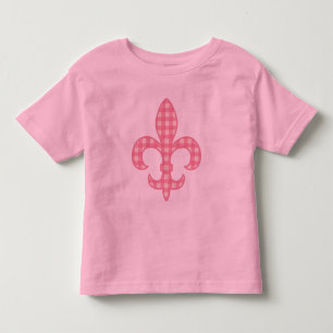 Lilien-rosa Ginghamkleinkind-T - Shirt