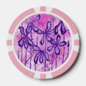 Lilien rosa und lila pokerchips (Vorderseite)