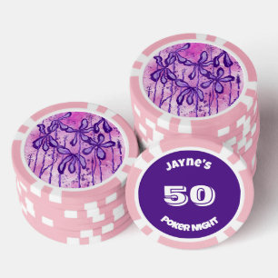Lilien rosa und lila pokerchips