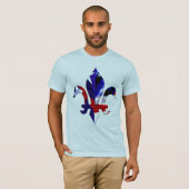 Lilien-rotes weißes Blau -2 T-Shirt (Vorne ganz)