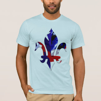 Lilien-rotes weißes Blau -2 T-Shirt