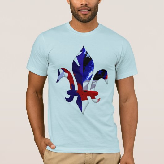 Lilien-rotes weißes Blau -2 T-Shirt (Vorderseite)