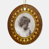 Lilien-runder Foto-Rahmen Keramik Ornament (Links)