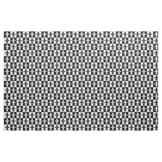 Lilien-Schwarzweiss-Muster Stoff (Yard (91,4 cm))