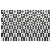 Lilien-Schwarzweiss-Muster Stoff (Fat Quarter (45,7 x 55,9 cm))