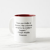 Lilien, ", sobald Sie eine Entscheidung treffen, Zweifarbige Tasse (Vorderseite Links)