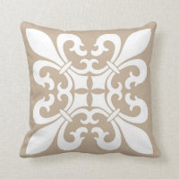 Lilien-Symbole im Weiß auf TAN