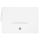 Lilien-tadellose grüne Wedding Tischnummer-Karte (Rückseite Horizontal)