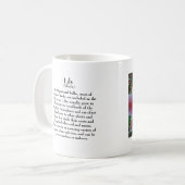 Lilien-Tasse mit Info Kaffeetasse (Vorderseite Links)
