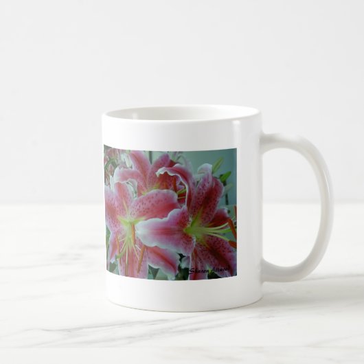 Lilien-Tasse mit Info Kaffeetasse (Rechts)