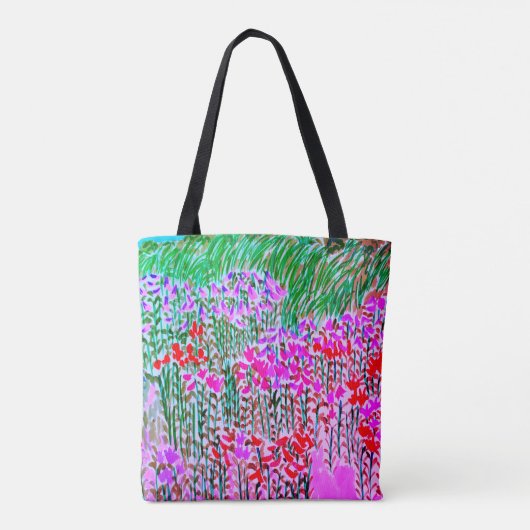 Lilien überall Tote Tasche (Rückseite)