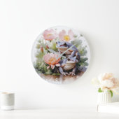 Lilien und Frösche Große Wanduhr (Zuhause)