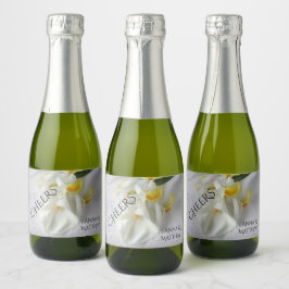 Lilien und Iris Schaumweinetikett