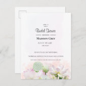 Lilien und Lotuses-Brautparty Einladungspostkarte (Vorne/Hinten)