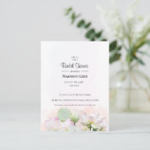 Lilien und Lotuses-Brautparty Einladungspostkarte (Stehend Vorderseite)