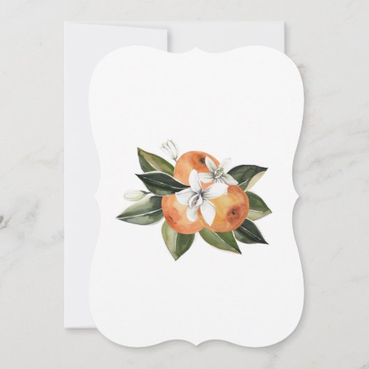 Lilien und Orangefarbenes Brautparty Einladung (Rückseite)