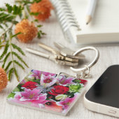 Lilien und Rose Schlüsselanhänger (Vorderseite rechts)