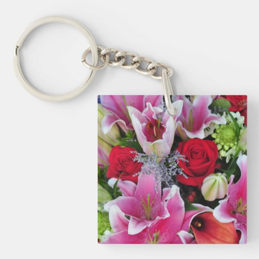 Lilien und Rose Schlüsselanhänger (Vorderseite)