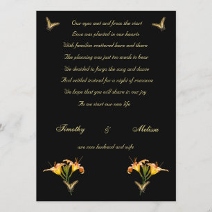 Lilien- und Schmetterlingsentlaufenmitteilung Ankündigung